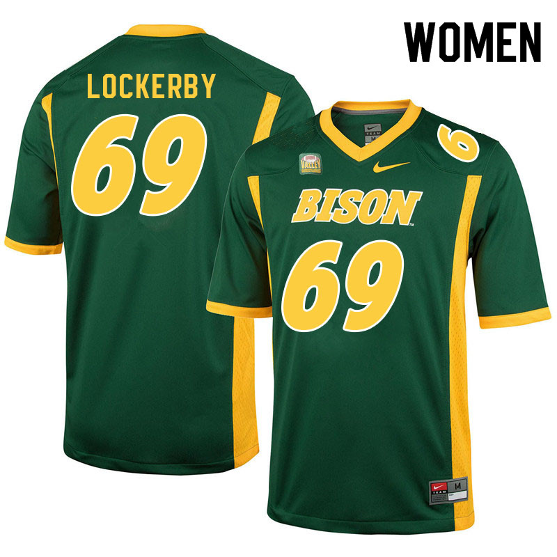 Women #69 Devin Lockerby North Dakota State Bison College Football Jerseys Sale-Green